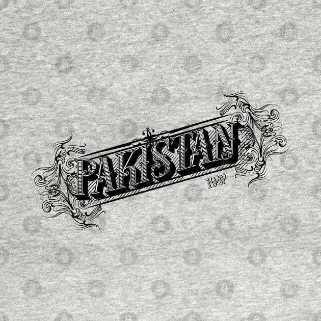 Pakistan Vintage Text Effect | Country Shirt by muzamilshayk